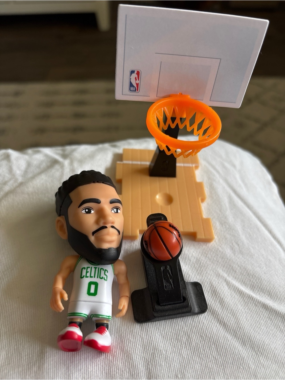 NBA Ballers Mini Hoop Game with Boston Celtics Figure - White/Green/Orange